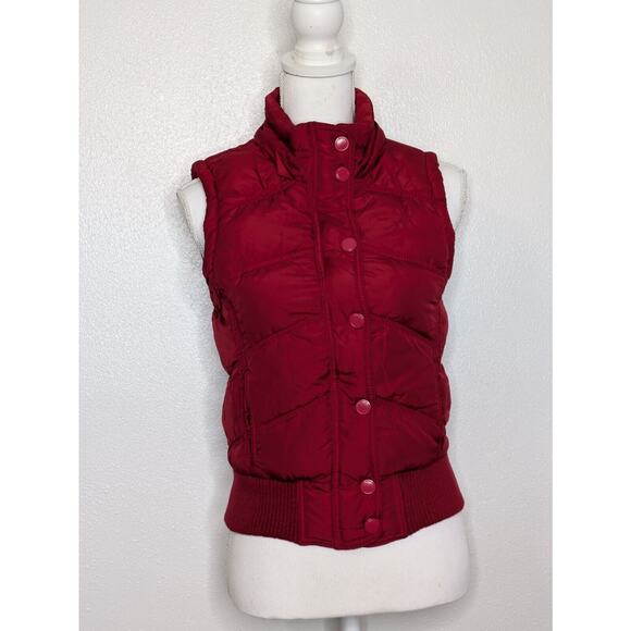 AEROPOSTALE Puffer Vest Juniors Size M Jacket Red - Picture 2 of 11